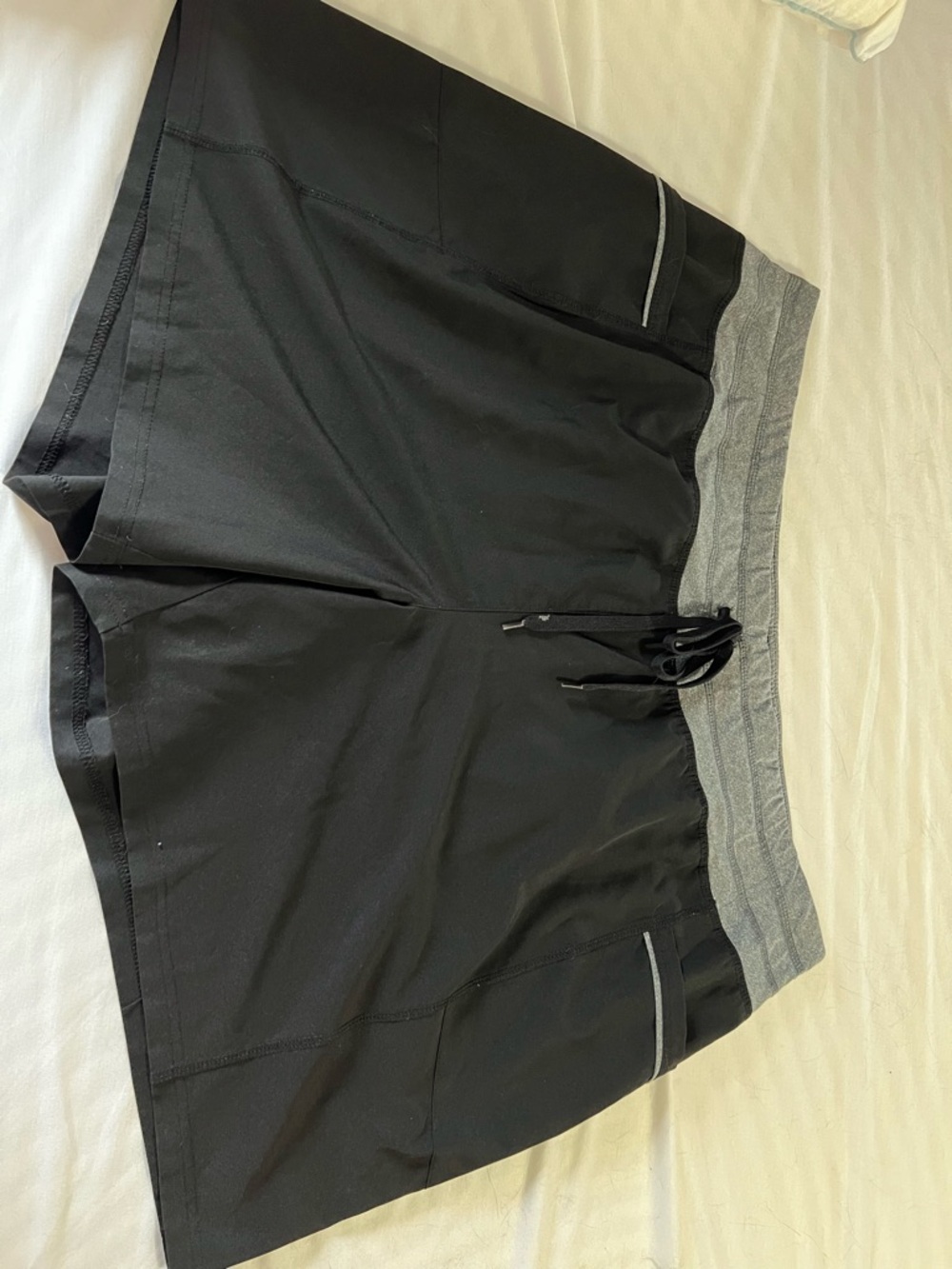 RBX Women’s Black Active Shorts with Gray Waistband 2X